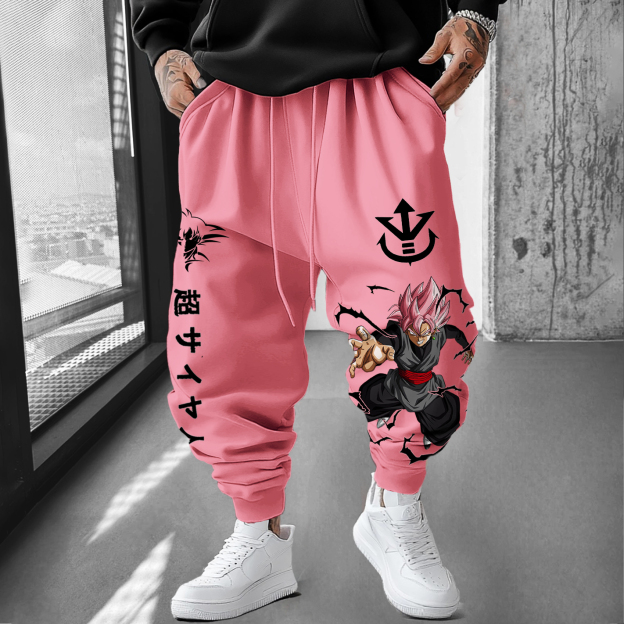 Unisex Anime Print Loose Harem Pants