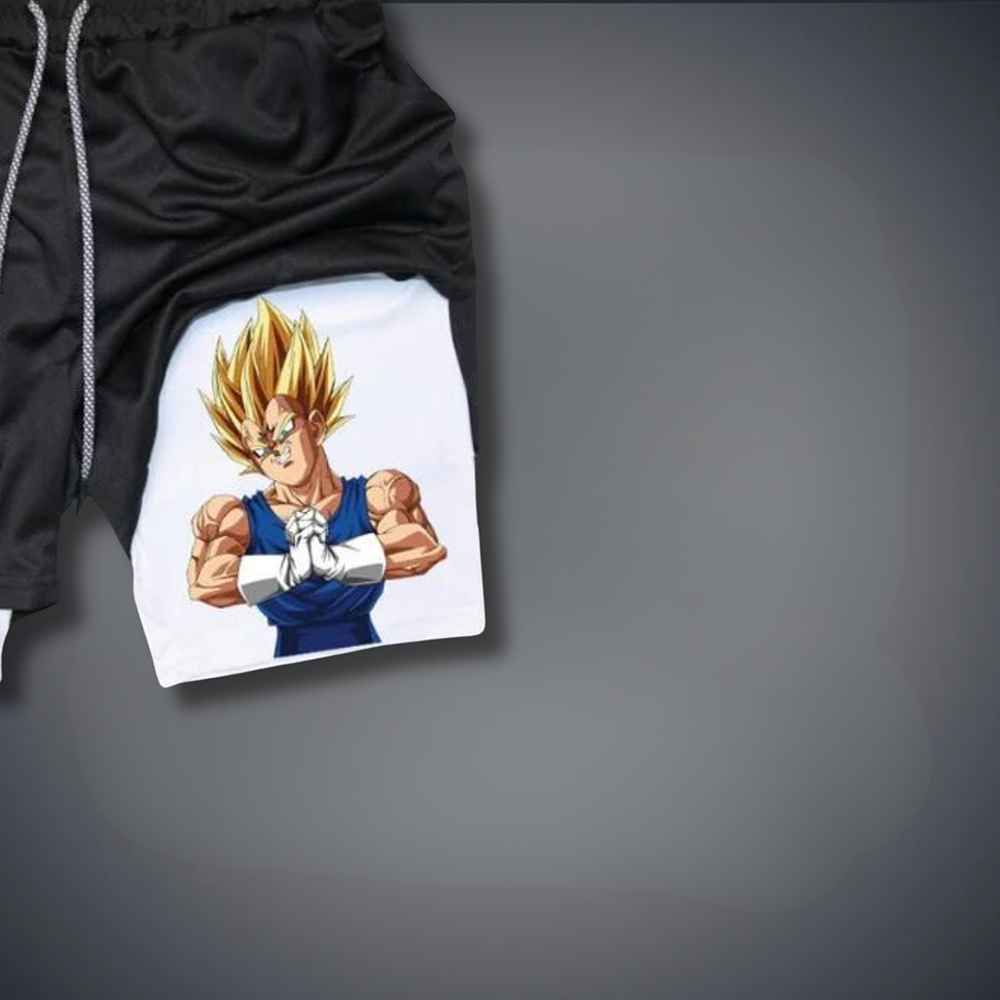 Sports Fitness Dragon Ball Anime Print Shorts