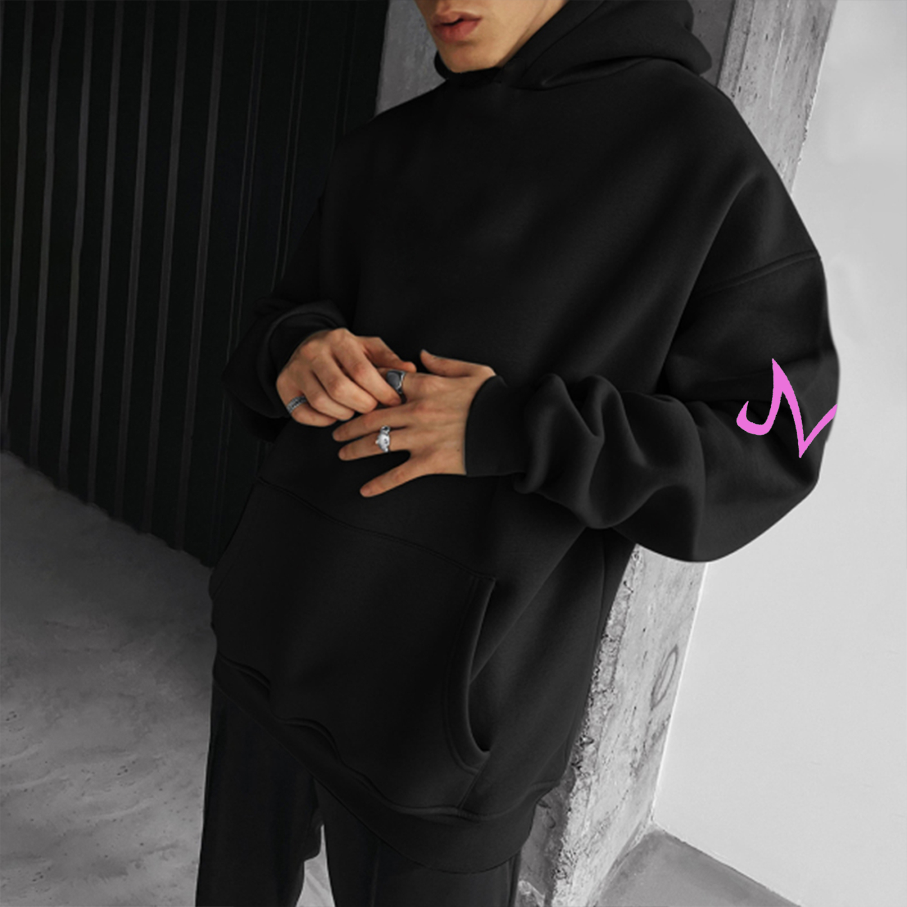 Unisex Anime Print  Casual Oversized Hoodie