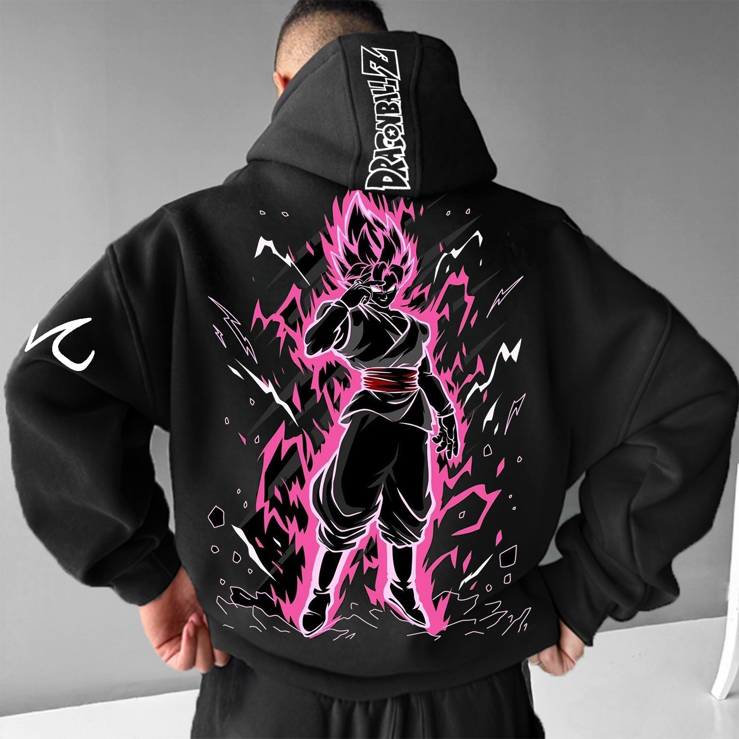Unisex Oversized Anime Print Hoodie