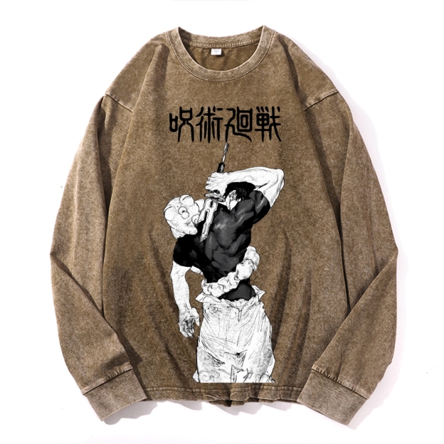 Unisex Oversized Anime Print Long Sleeves T-Shirt