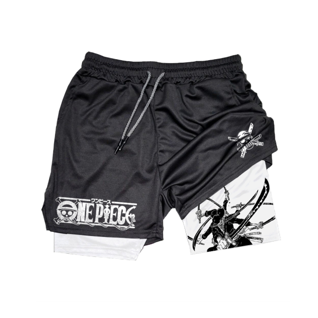Sword Man Anime Gym Performance Shorts-comicclothing