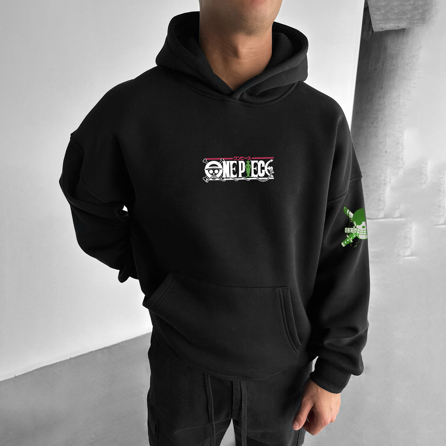 Stylish Anime Print Design Hoodie