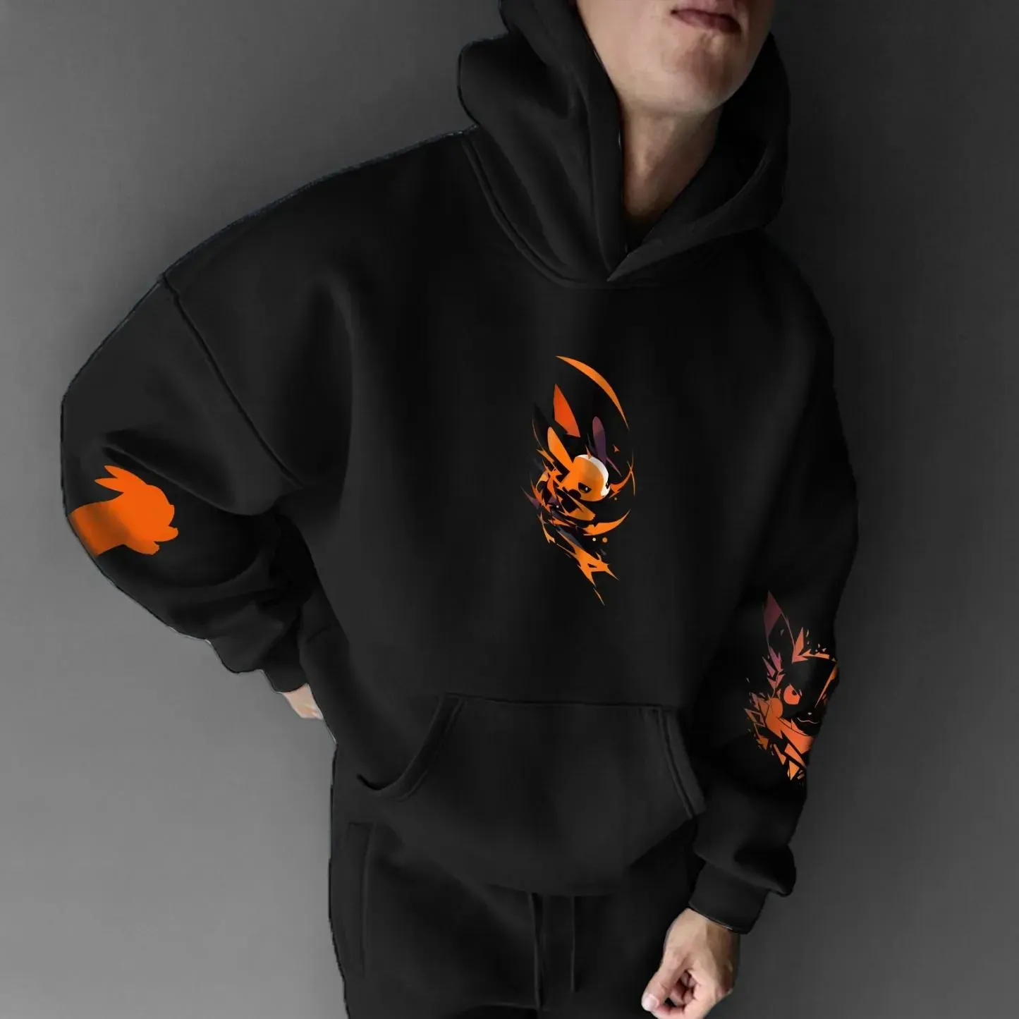 Pokémon Unisex Anime Pattern Hoodie Halloween Mimikyu