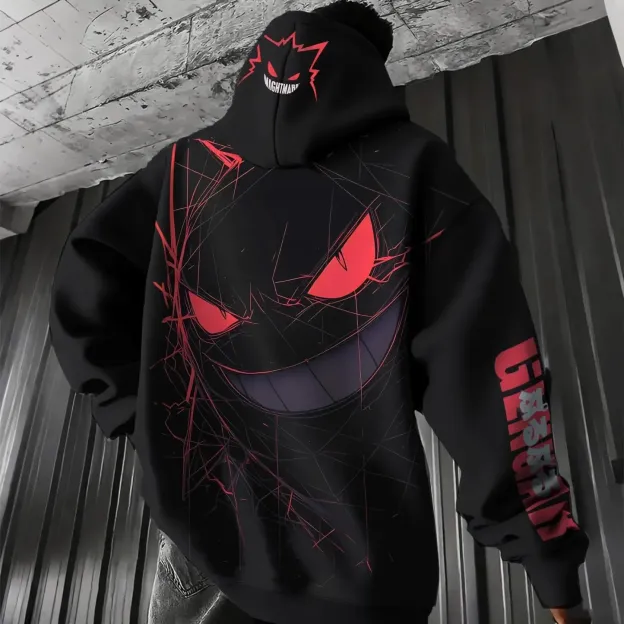 Pokémon Unisex Anime Gengar Hoodie-Anime x kingdom
