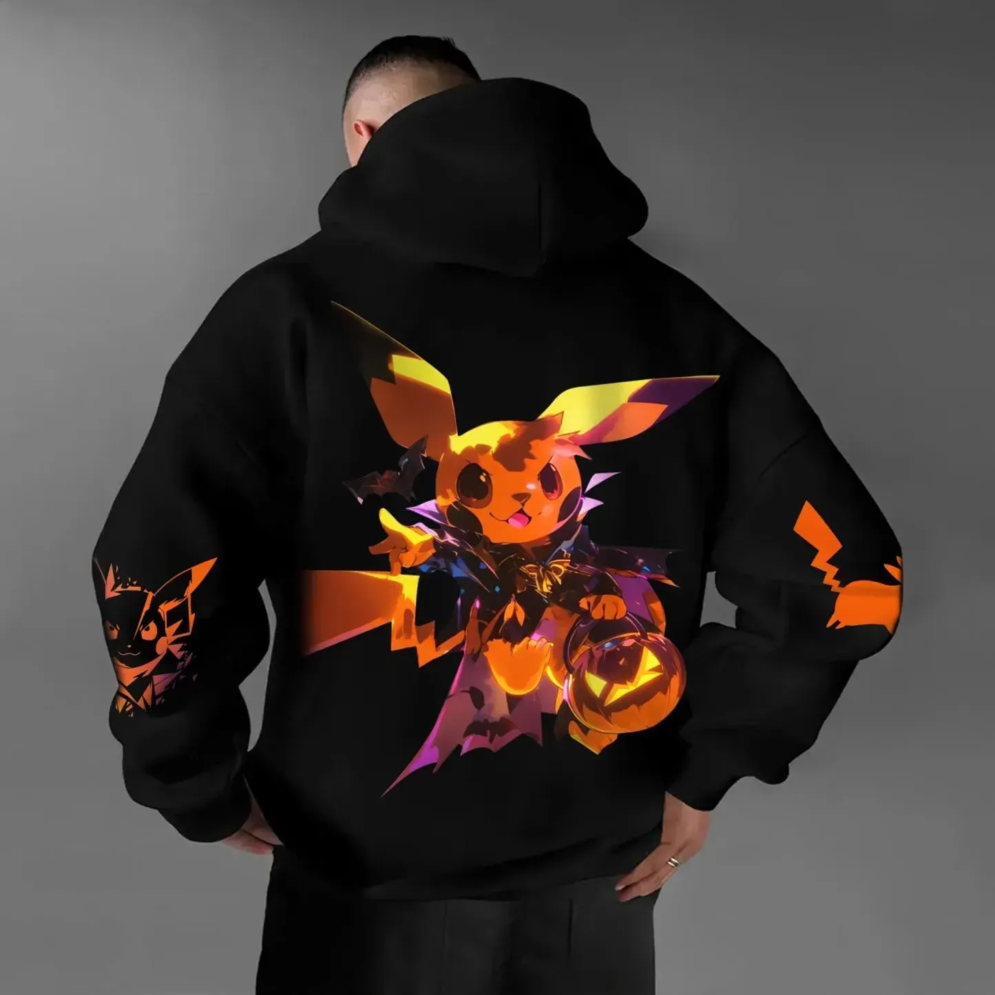 Pokémon Unisex Anime Pattern Hoodie Halloween Mimikyu