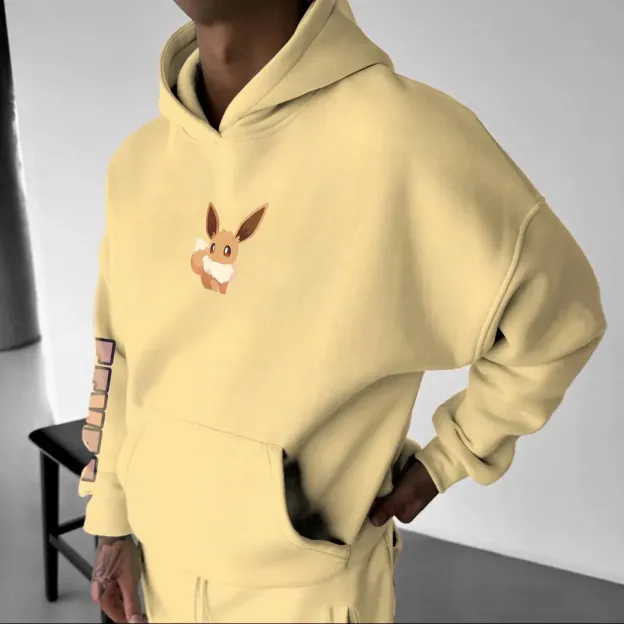 Pokémon Unisex Anime Eevee Hoodie-Anime x kingdom
