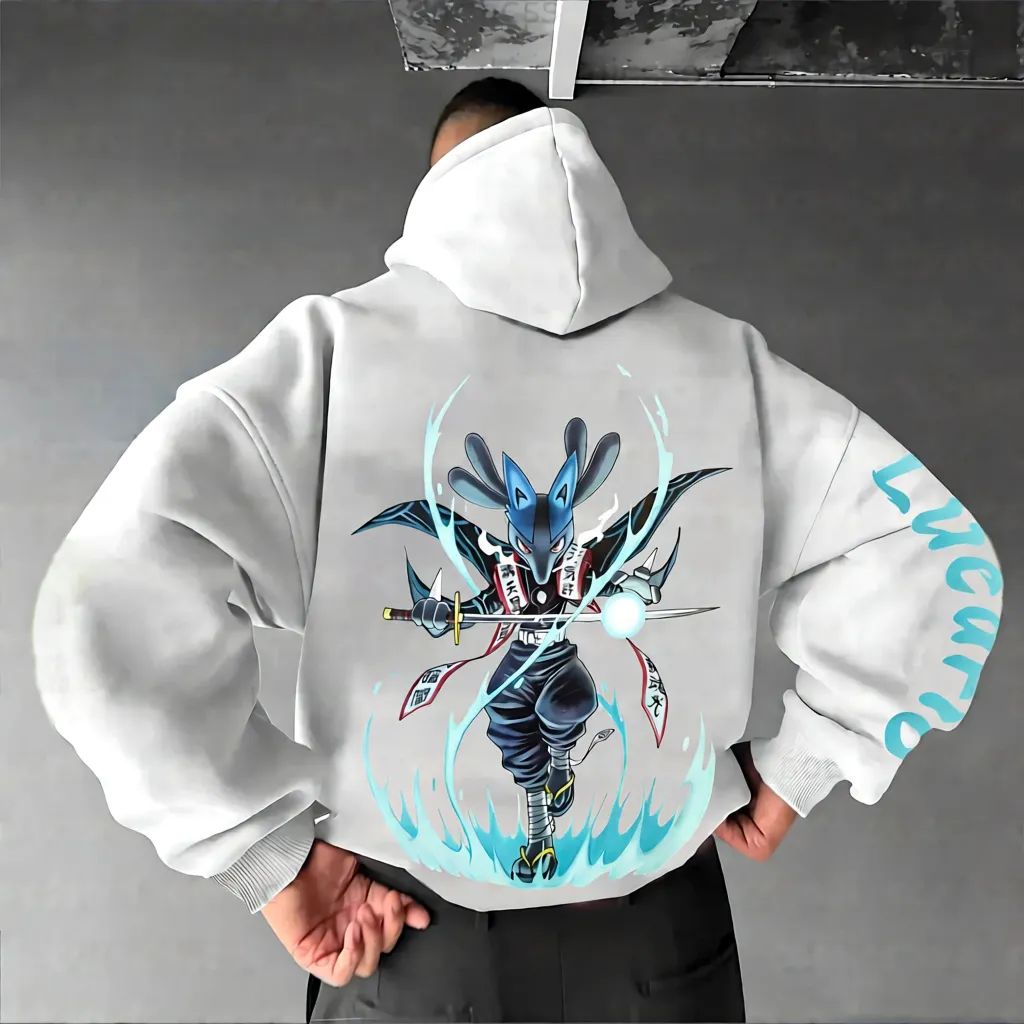 Pokémon Unisex Anime Lucario Hoodie