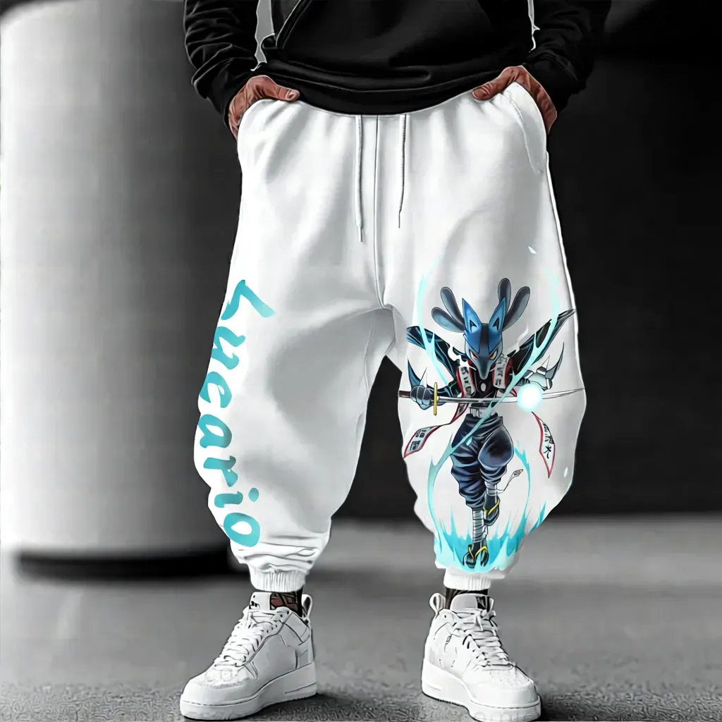 Pokémon Unisex Anime Lucario Pants-Anime x kingdom