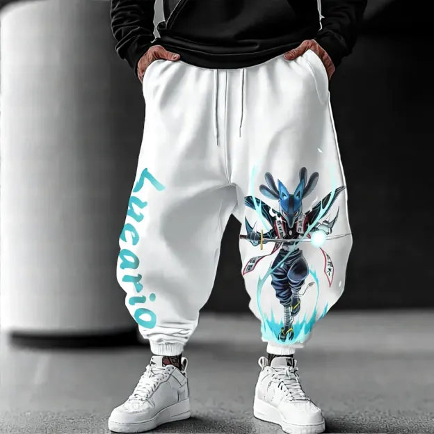 Pokémon Unisex Anime Lucario Pants-Anime x kingdom
