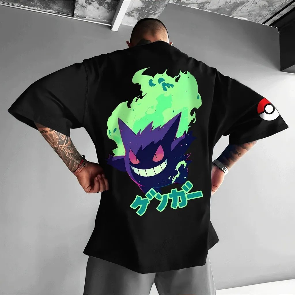 Pokémon Unisex Anime Gengar T-shirt-Anime x kingdom
