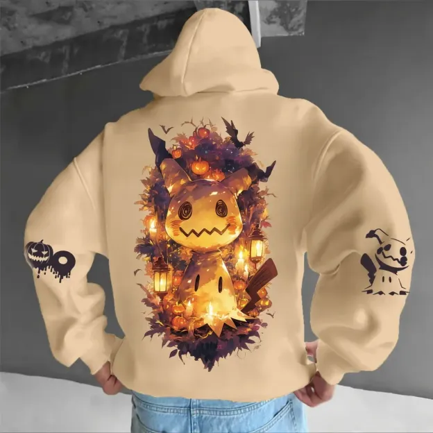 Pokémon Unisex Anime Halloween Mimikyu Hoodie