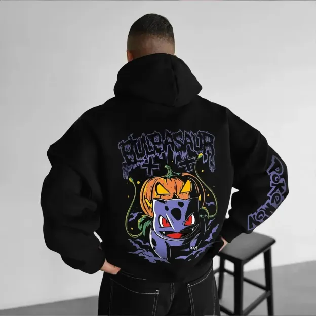 Pokémon Unisex Anime Bulbasaur Hoodie-Anime x kingdom