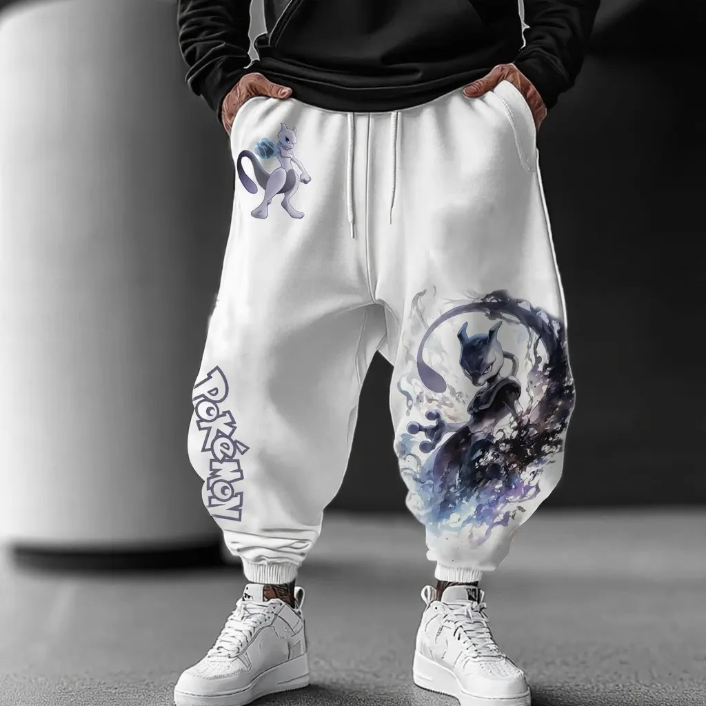 Pokémon Unisex Anime Mewtwo Pants-Anime x kingdom