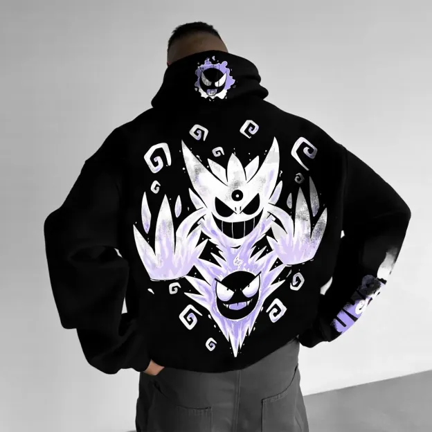 Pokémon Unisex Anime Gengar Hoodie-Anime x kingdom