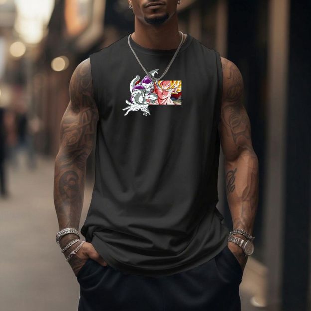 Unisex Anime Sleeveless Tank Top-comicclothing