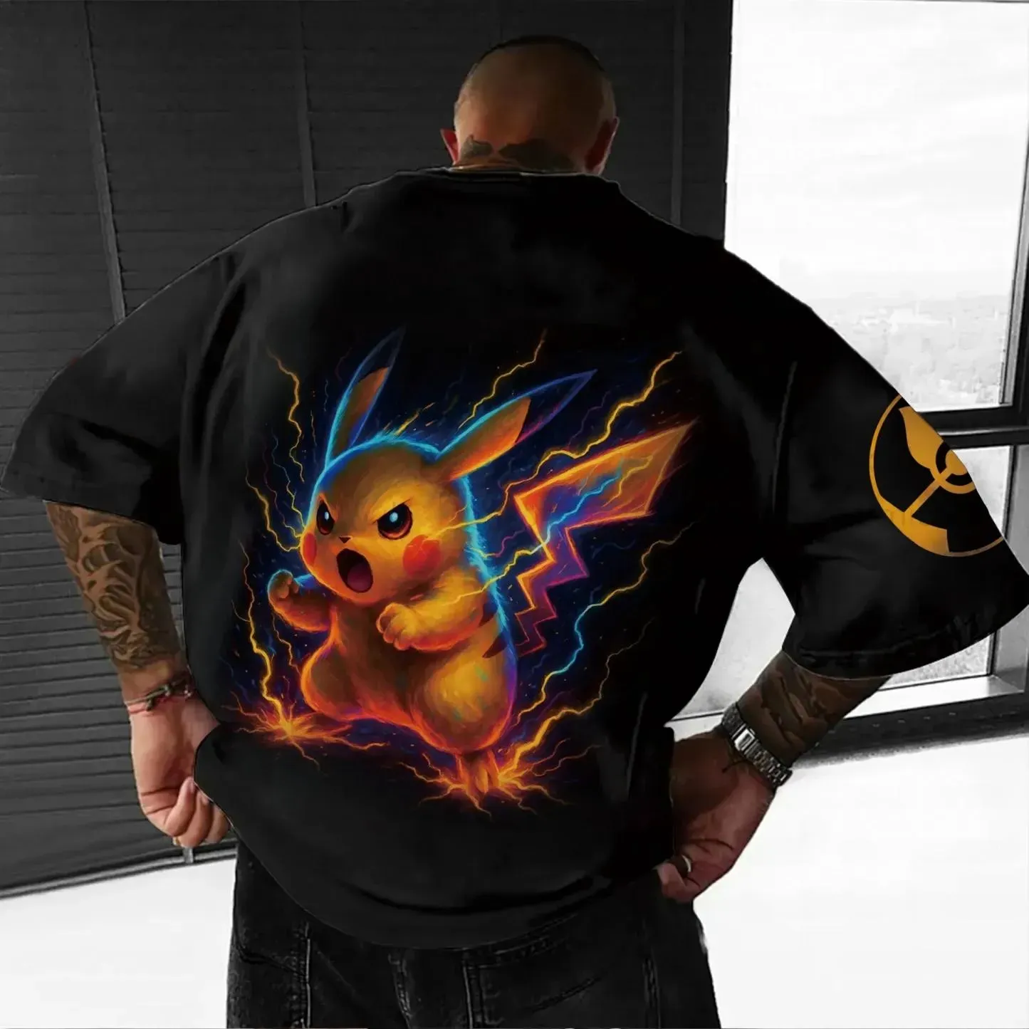 Pokémon Unisex Anime Pikachu-shirt-Anime x kingdom