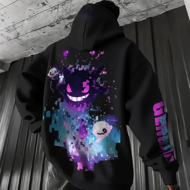 Pokémon Unisex Anime Gengar Hoodie
