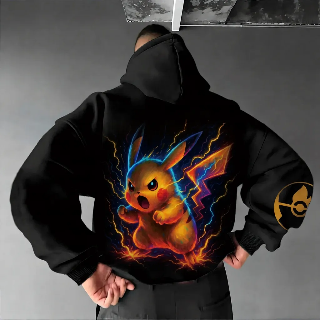 Pokémon Unisex Anime Pikachu Hoodie-Anime x kingdom
