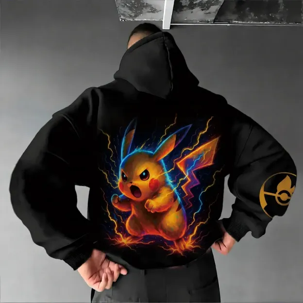 Pokémon Unisex Anime Pikachu Hoodie-Anime x kingdom