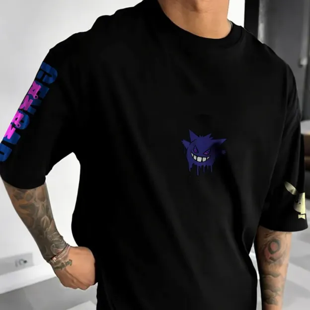 Pokémon Unisex Anime Halloween Gengar T-shirt