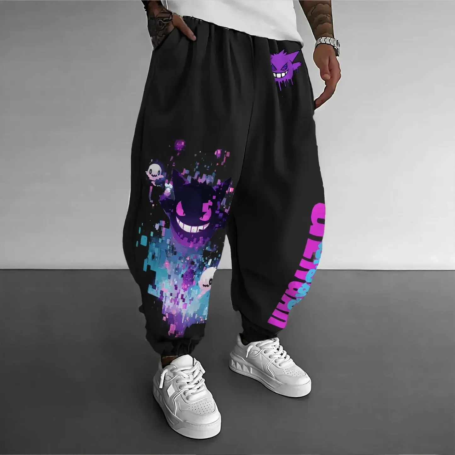 Pokémon Unisex Anime  Gengar Pants-Anime x kingdom