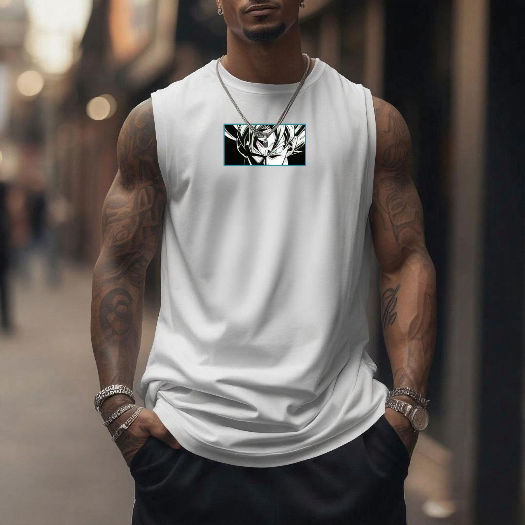 Unisex Anime Sleeveless Tank Top-comicclothing
