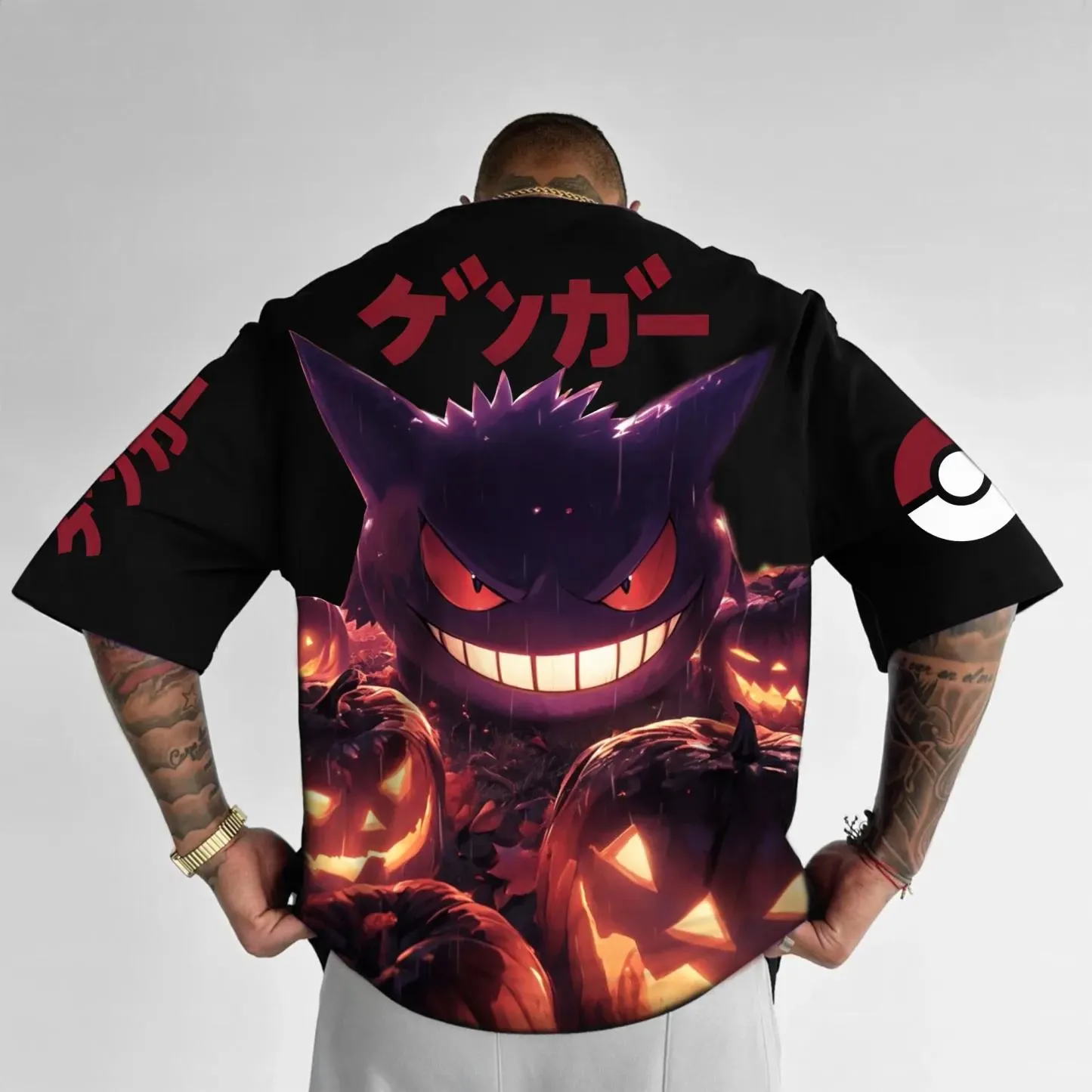 [Copy]Pokémon Unisex Anime Halloween Gengar T-shirt