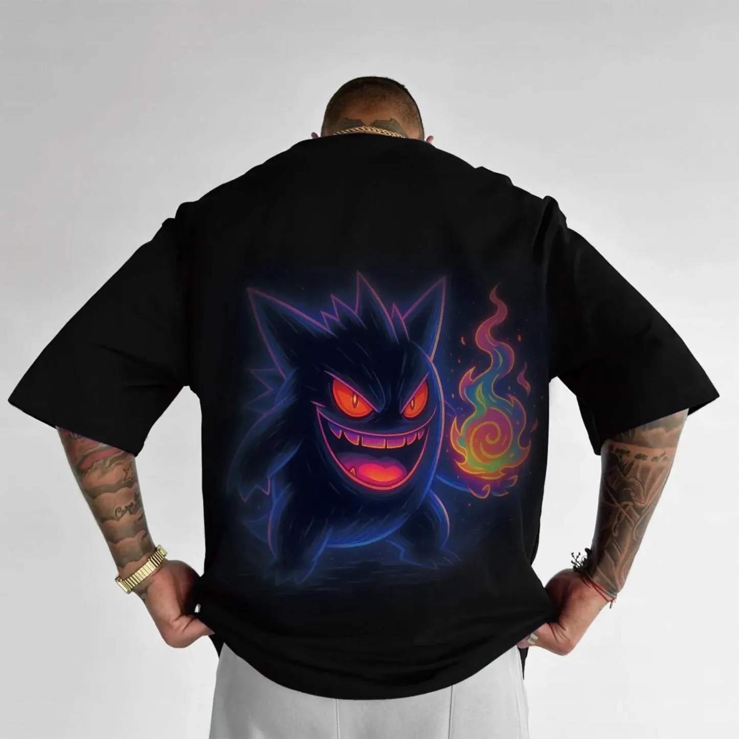 Pokémon Unisex Anime Halloween Gengar T-shirt-Anime x kingdom