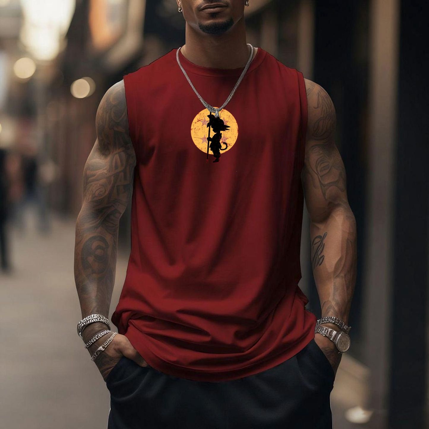 Unisex Anime Sleeveless Tank Top-comicclothing