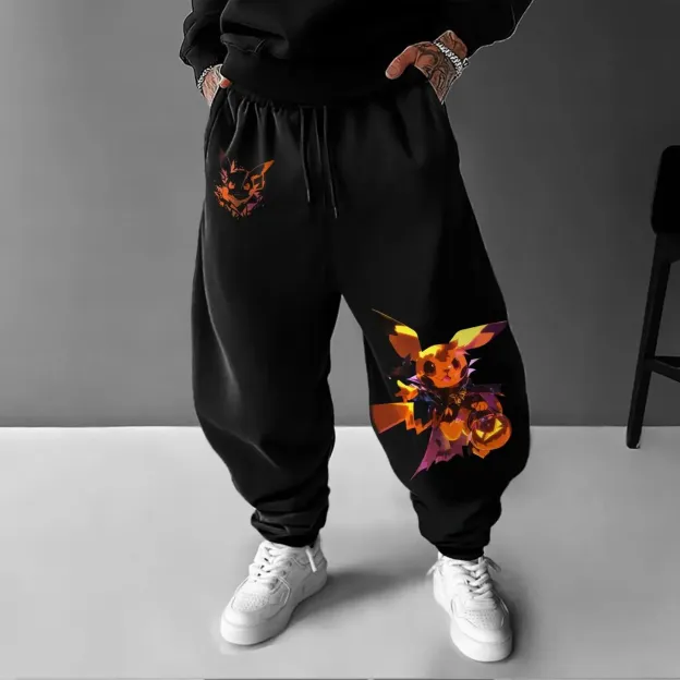Pokémon Unisex Anime Pattern Halloween Mimikyu Pants
