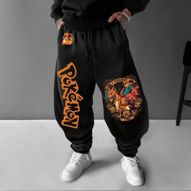Unisex  Casual Anime Streetwear Pants-comicclothing