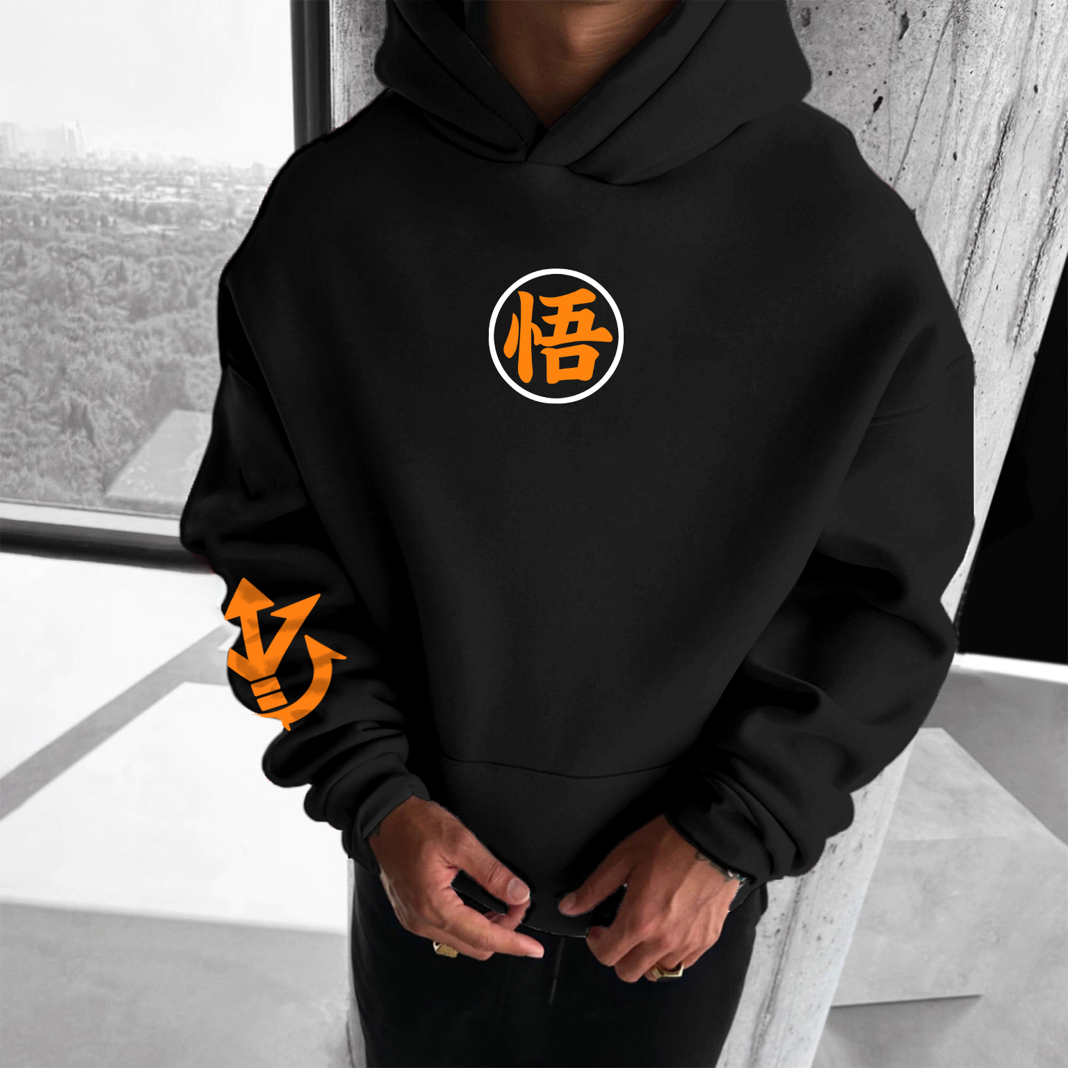 Unisex Anime Print  Casual Oversized Hoodie