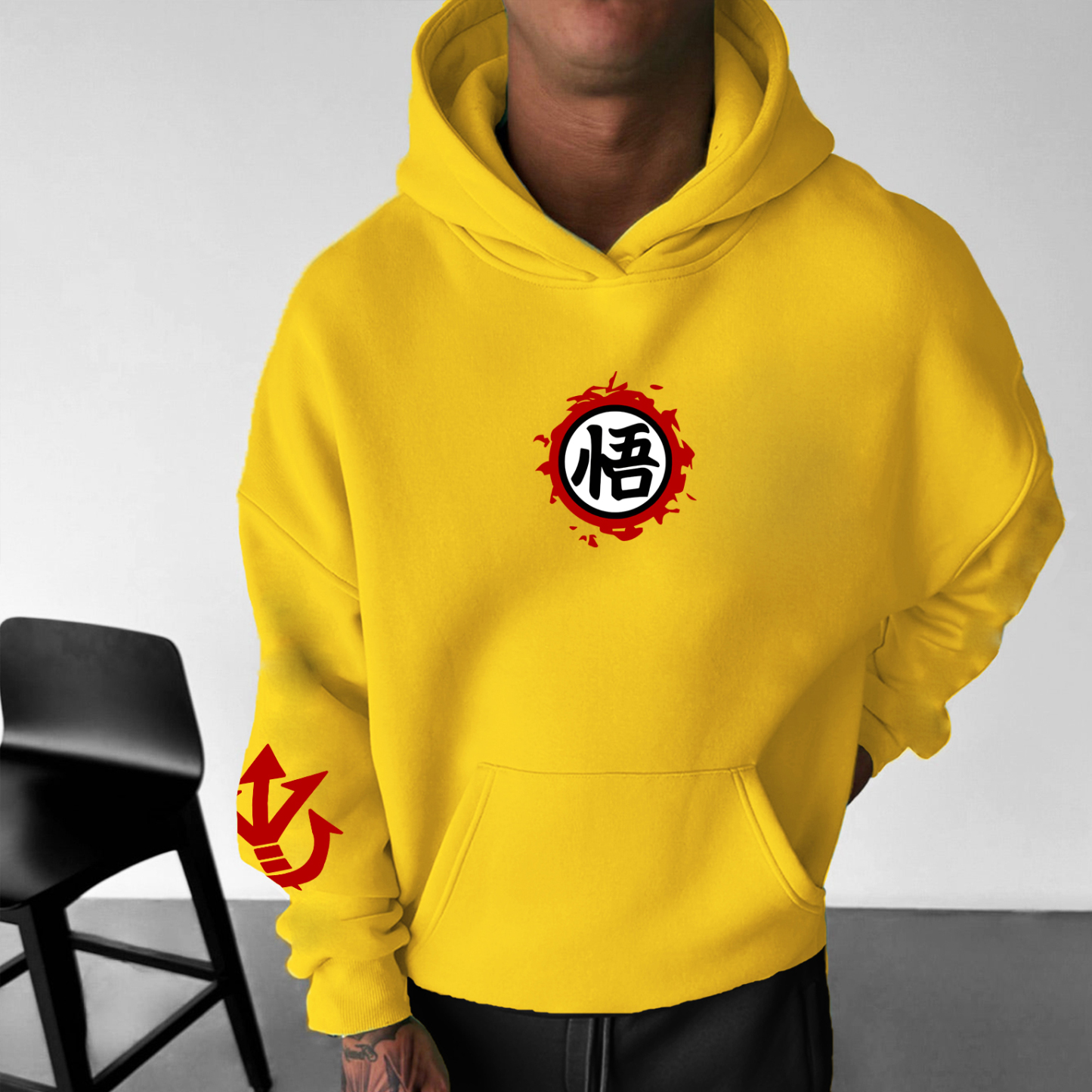 Unisex Anime Print Casual Oversized Hoodie