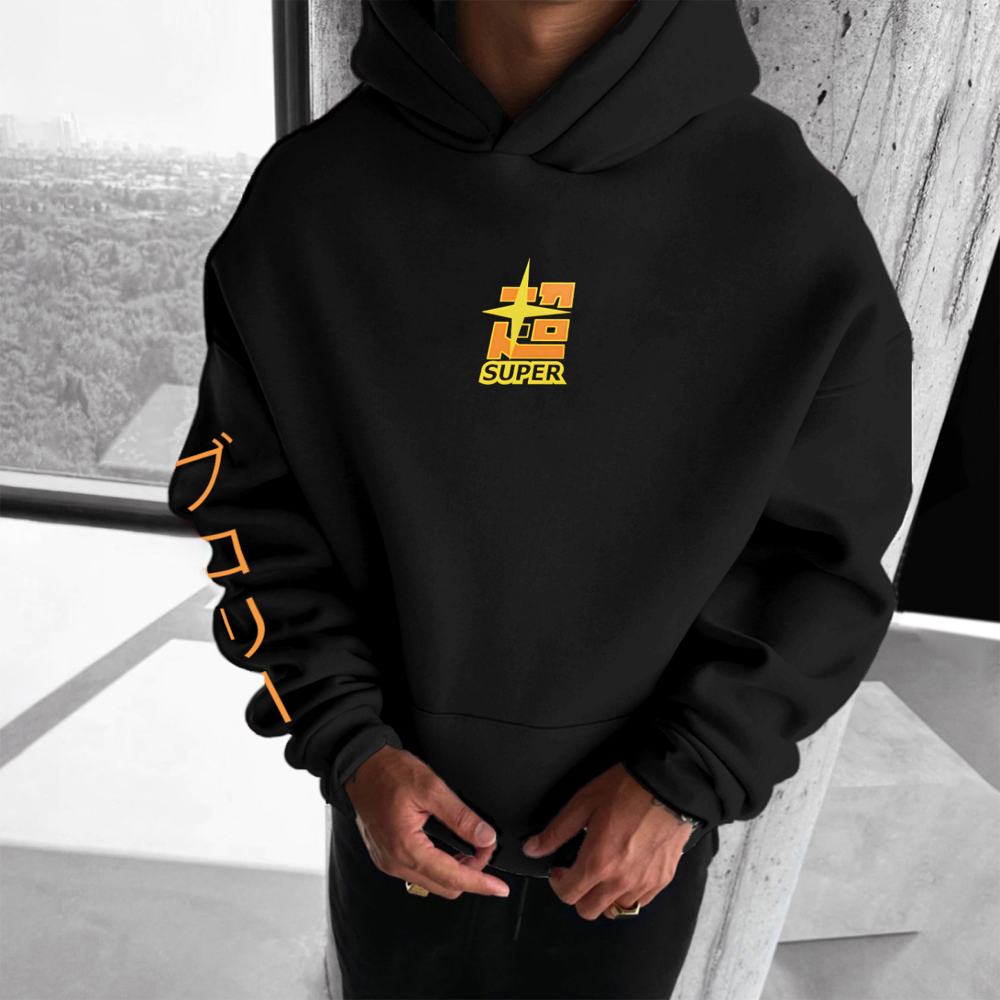 Unisex Anime Print  Casual Oversized Hoodie