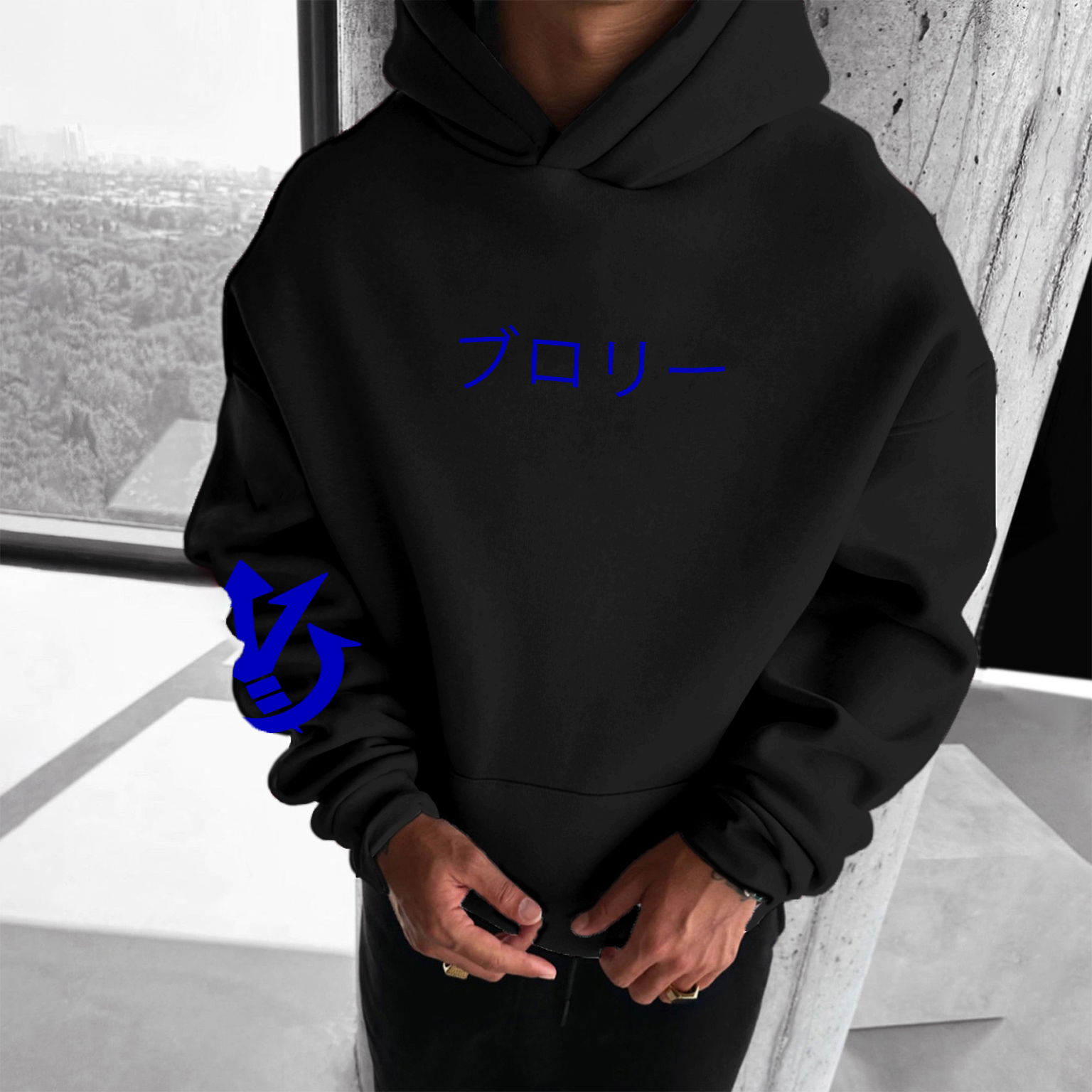 Unisex Anime Print  Casual Oversized Hoodie