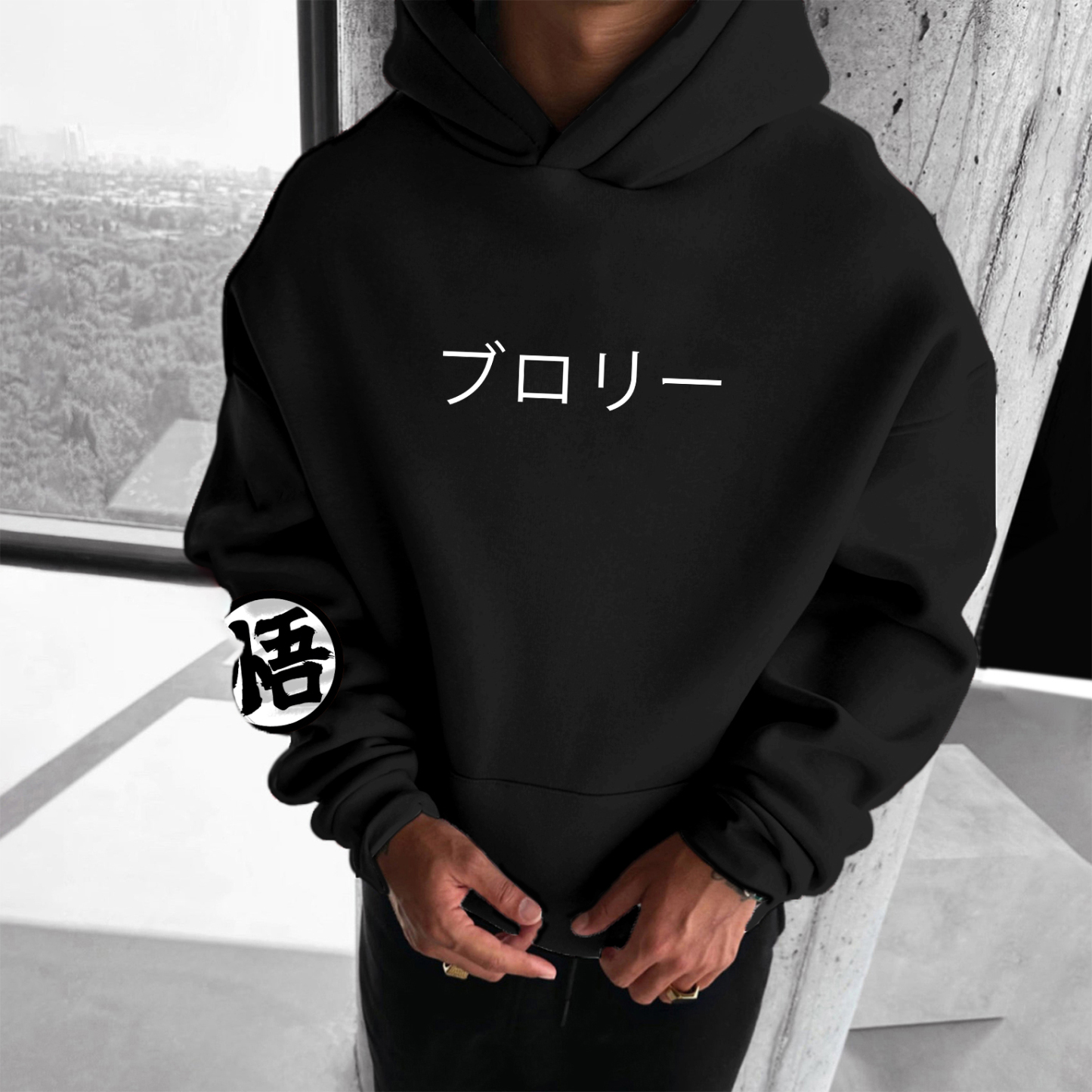 Unisex Anime Print Casual Oversized Hoodie