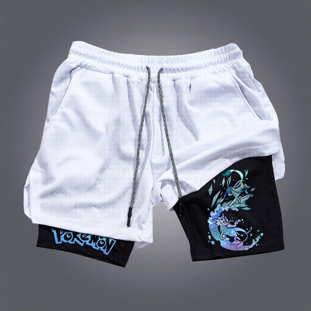 Pokémon Unisex Anime Eevee Shorts-Anime x kingdom