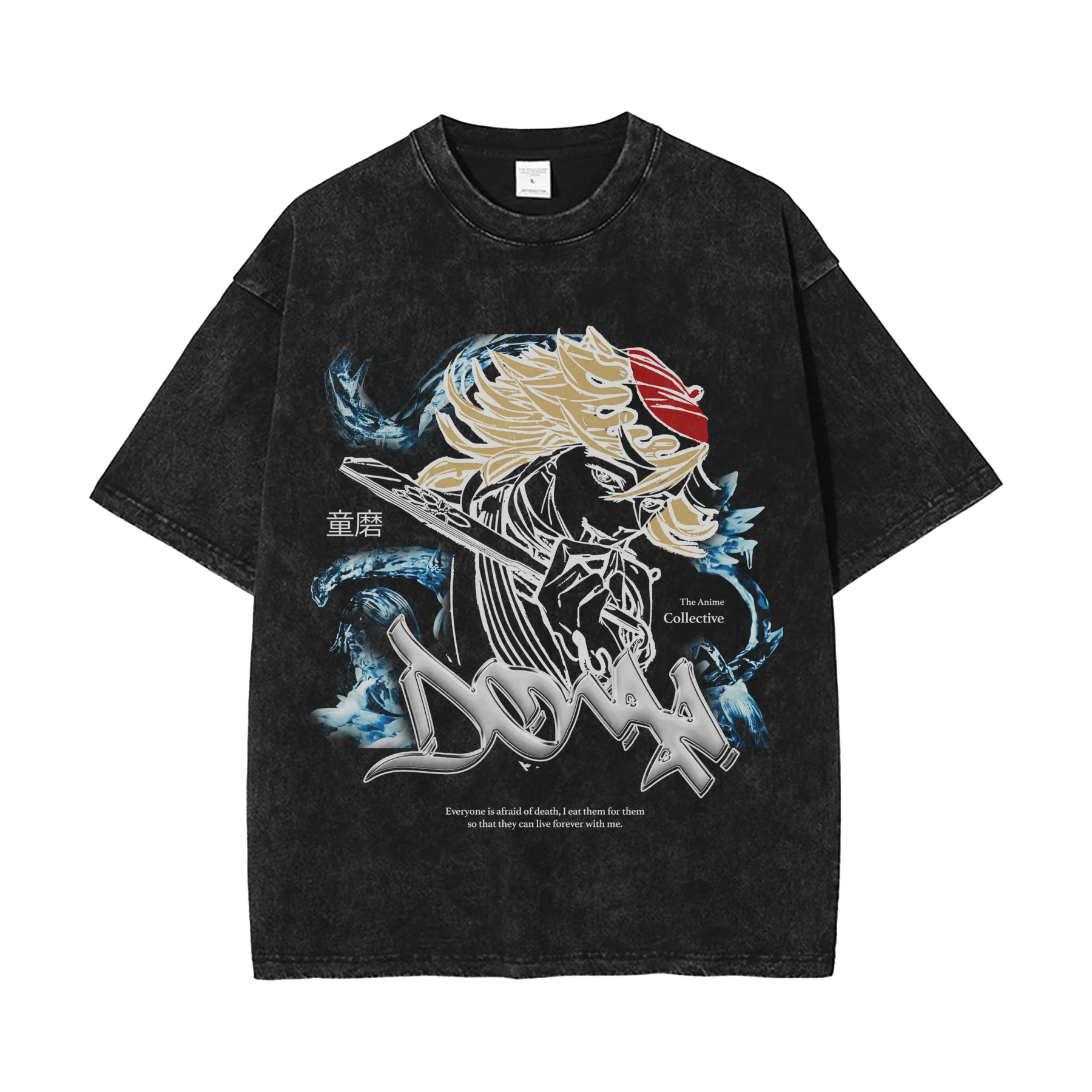 Doma Vintage Oversized T-Shirt | Demon Slayer-comicclothing