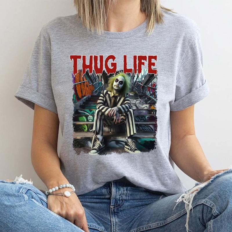 Halloween ThugLife Horror Characters TShirt, Every Characters Tee Shi