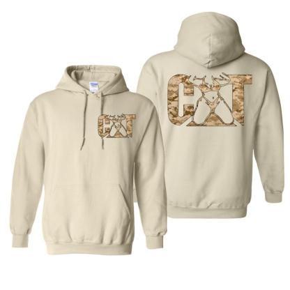 Camo Cat With Woman Unisex Classic Fabric T-Shirt Sweatshirt Hoodie