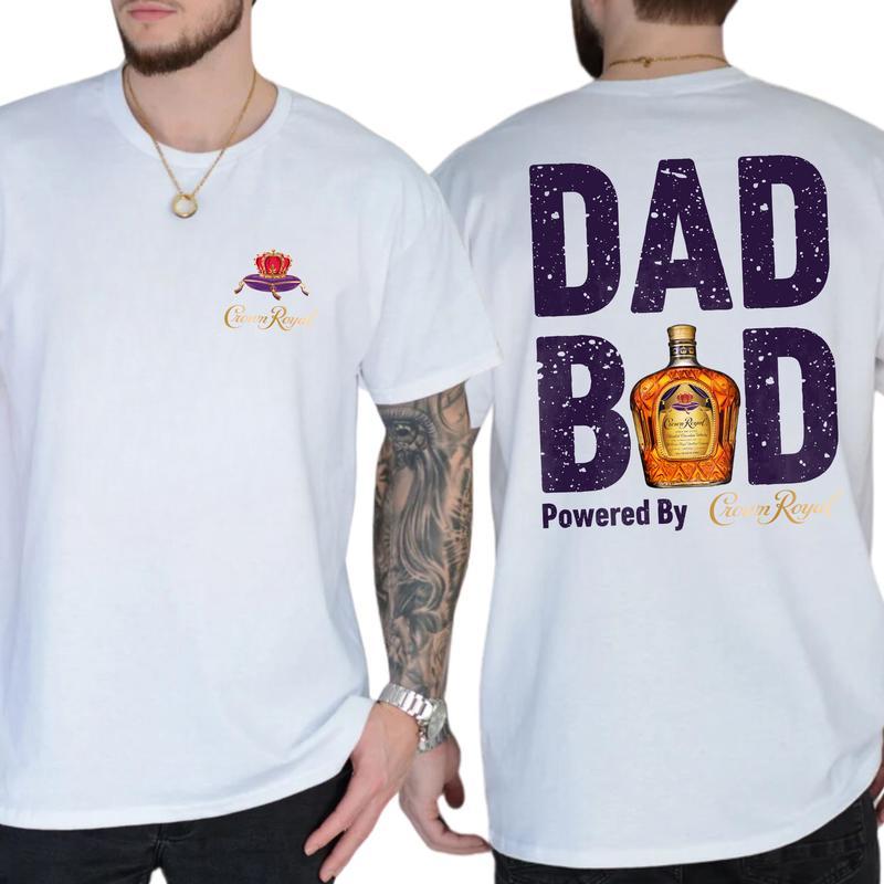 Crown Royal Dad Bod Powered By Coors Light T-shirt Sweatshirt Hoodie 2-Sided