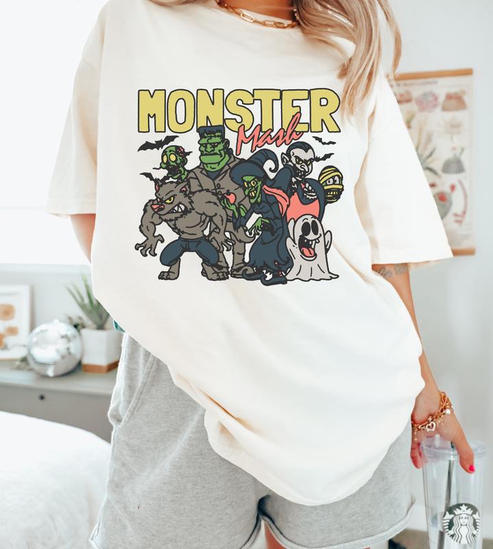Monster Mash Vintage 90s Comfort Colors Tshirt Multiple Colors