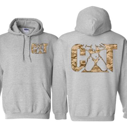 Camo Cat With Woman Unisex Classic Fabric T-Shirt Sweatshirt Hoodie