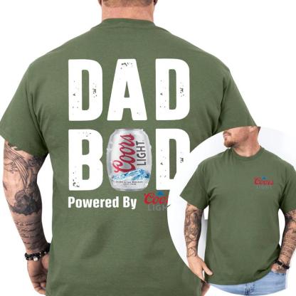 Coors Lite Dad Bod Powered By Coors Light T-shirt Sweatshirt Hoodie 2-Sided