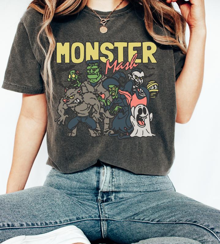 Monster Mash Vintage 90s Comfort Colors Tshirt Multiple Colors