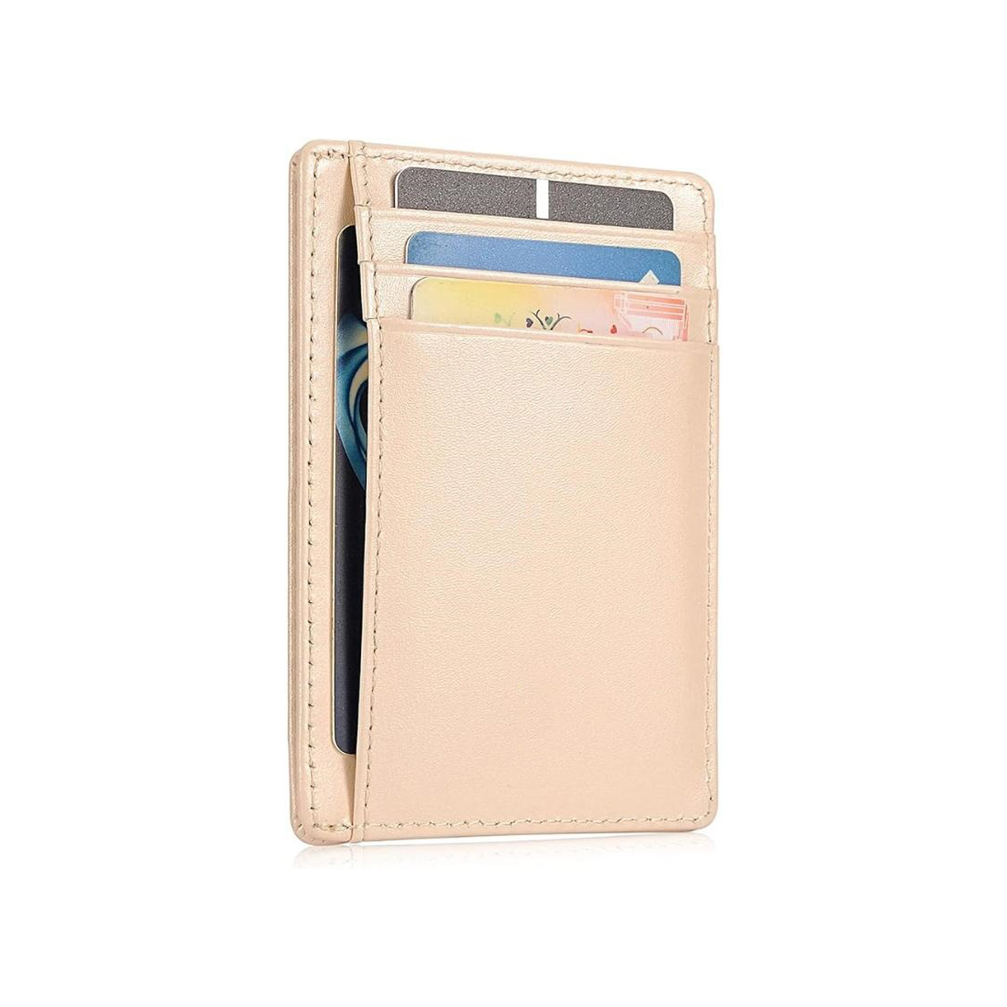 Carbon Fiber RFID Secure Slim Leather Wallet                   4.3"x3.1"x0.5"