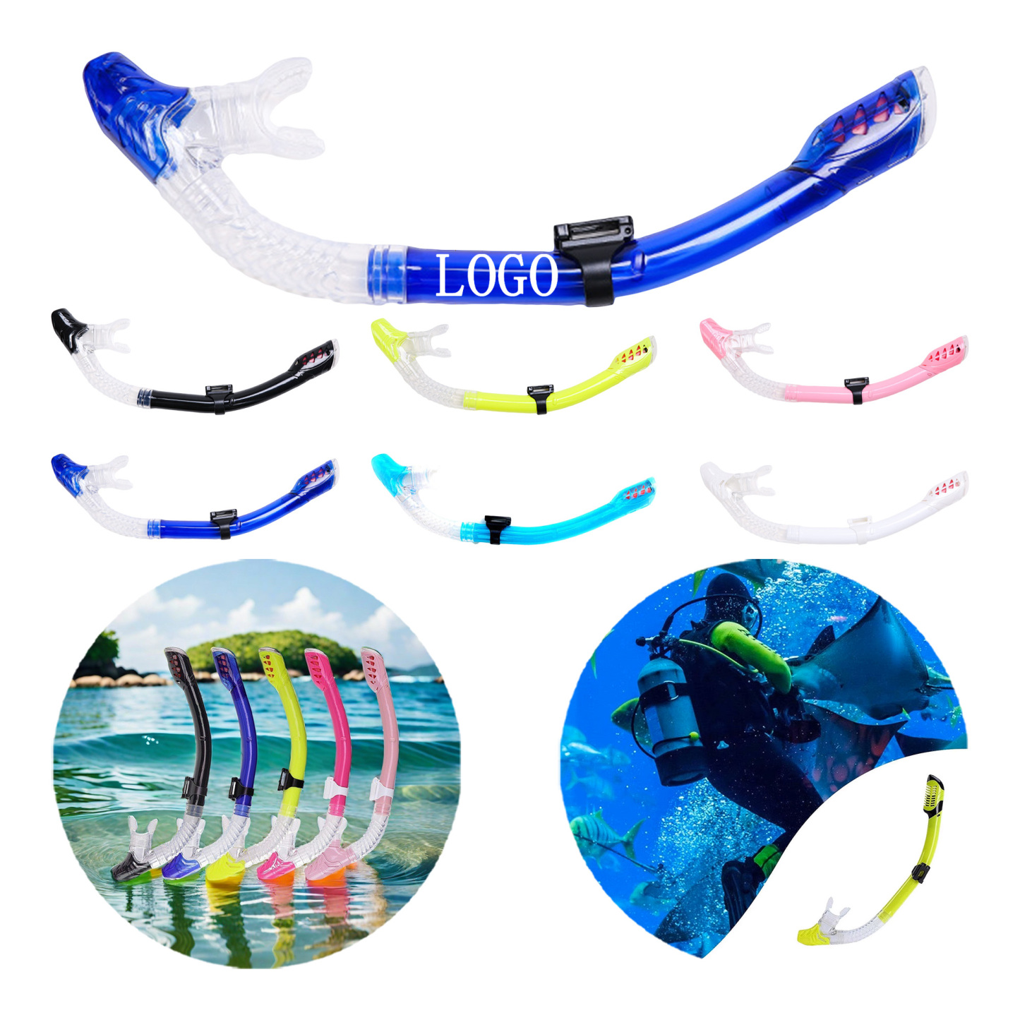  Full dry silicone breathing tube 17.7"x2.0"