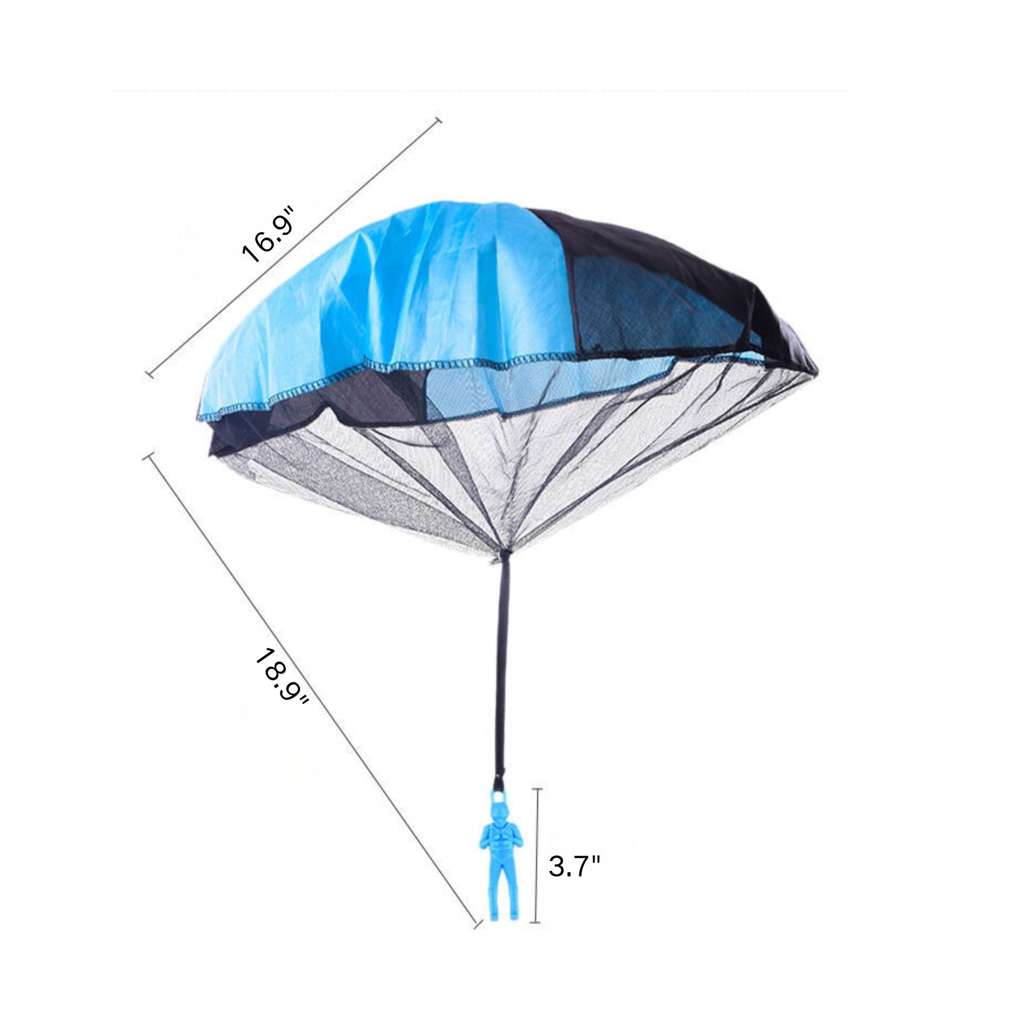 Children's Hand-thrown Parachute Toys Soldier 16.9" x 18.9"X3.7"