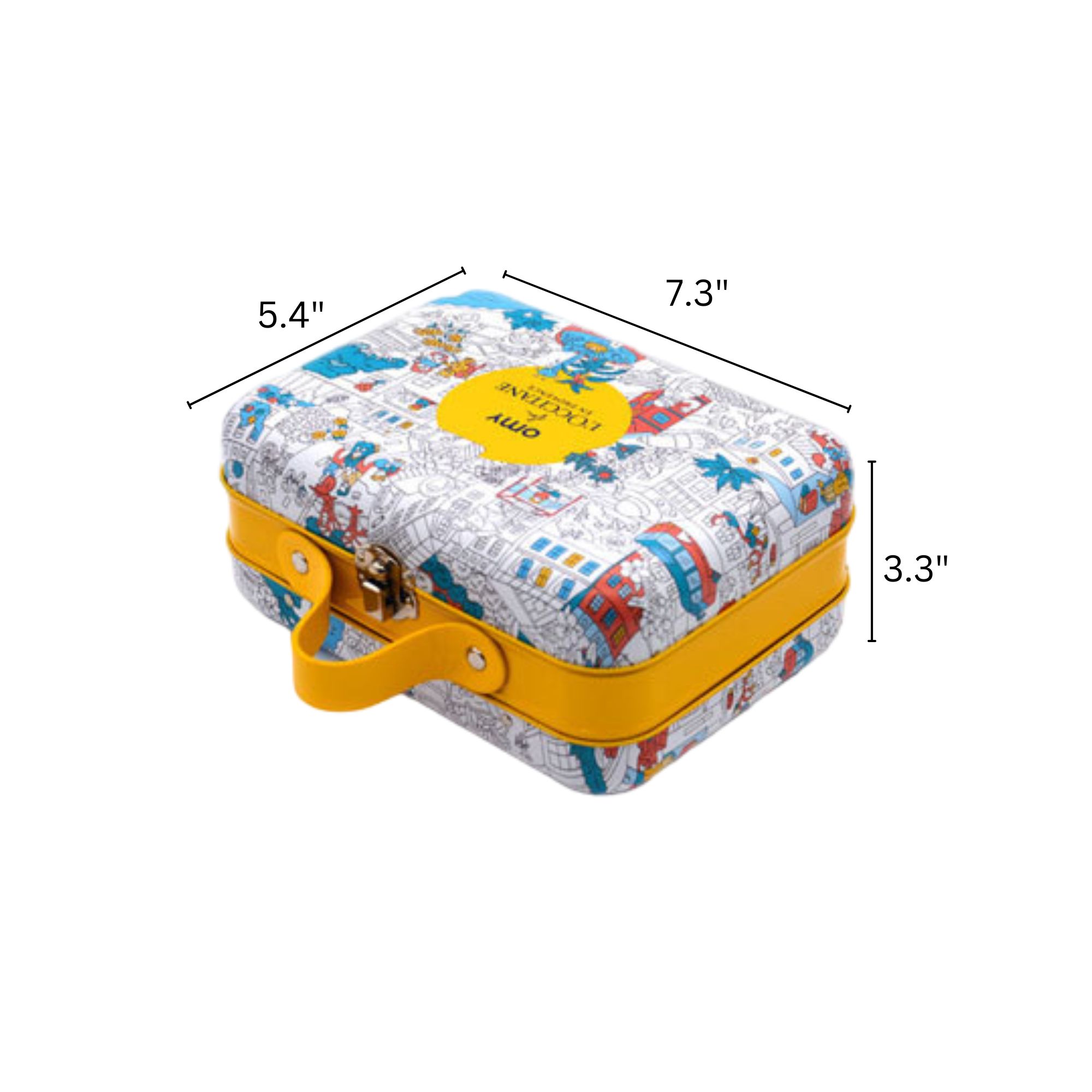 Factory tinplate portable iron box 5.4" x 7.3" x 3.3"